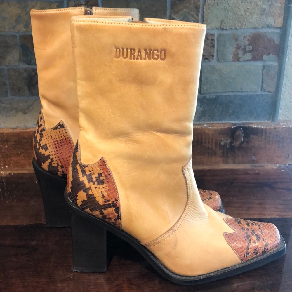 Vintage Durango Inner Zip Heel Boot